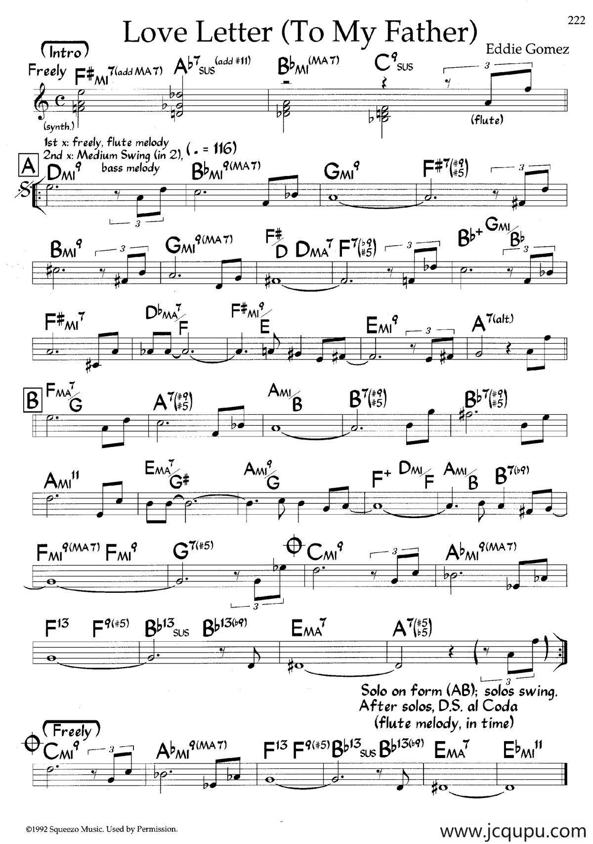 Love Letter（爵士钢琴曲）简谱