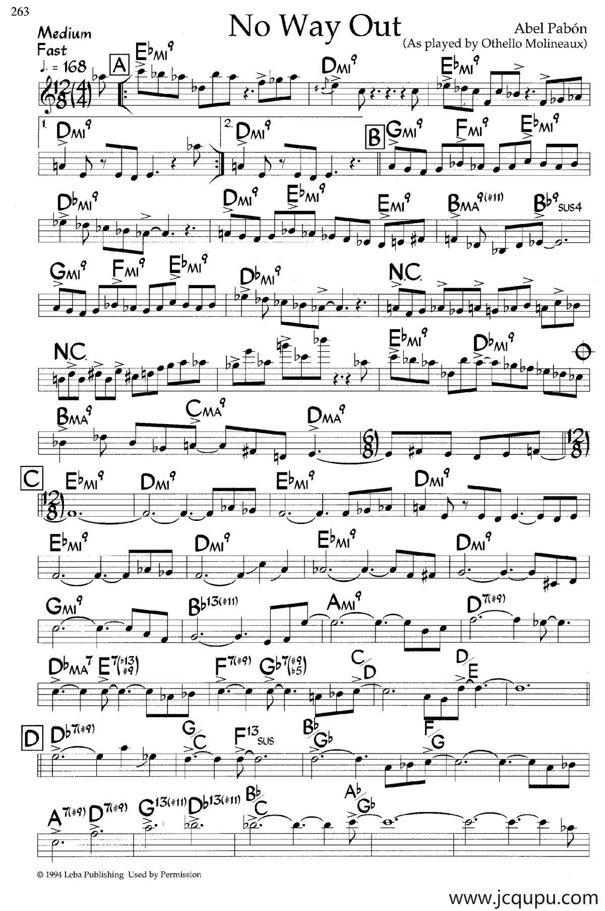No Way Out（爵士钢琴曲）简谱