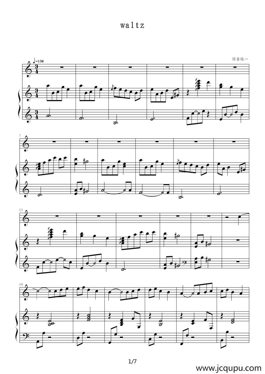 waltz简谱