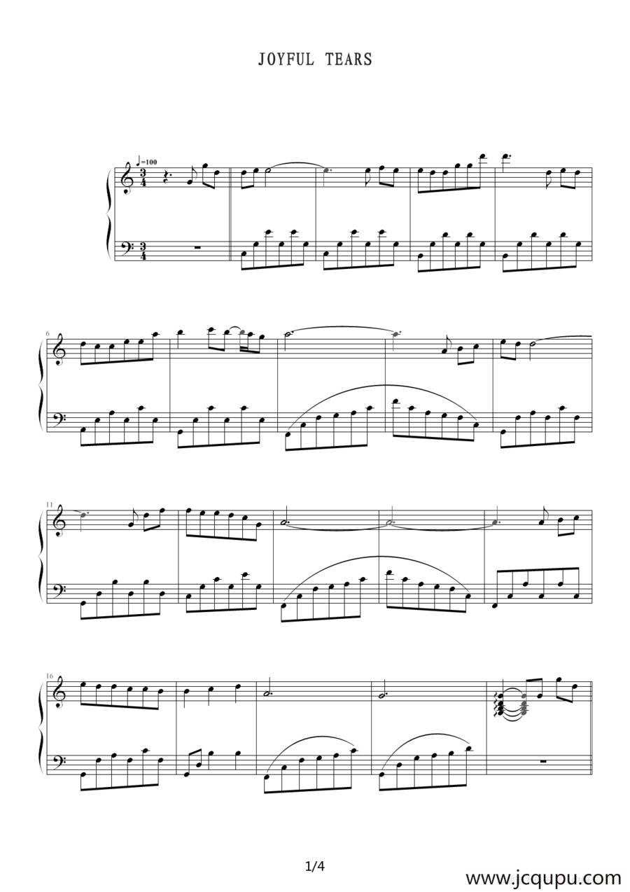Joyful Tears简谱