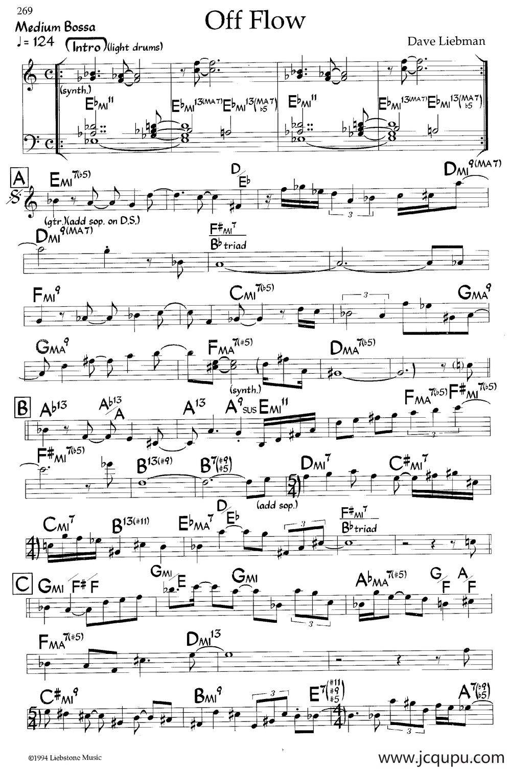 Off Flow（爵士钢琴曲）简谱