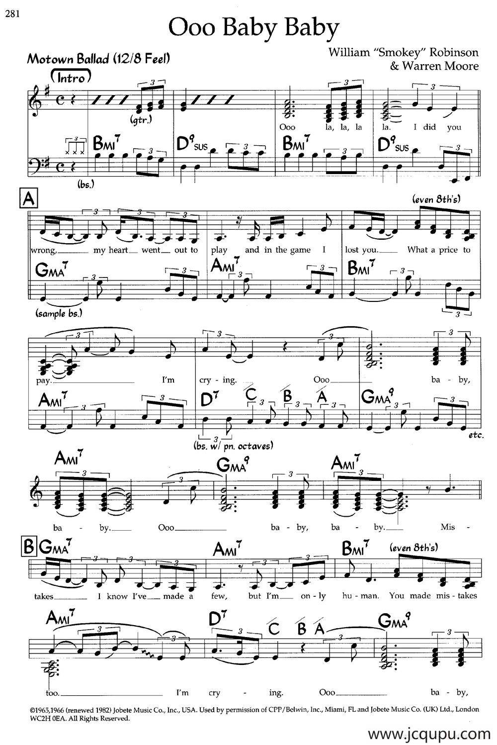 Ooo Baby Baby（爵士钢琴曲）简谱