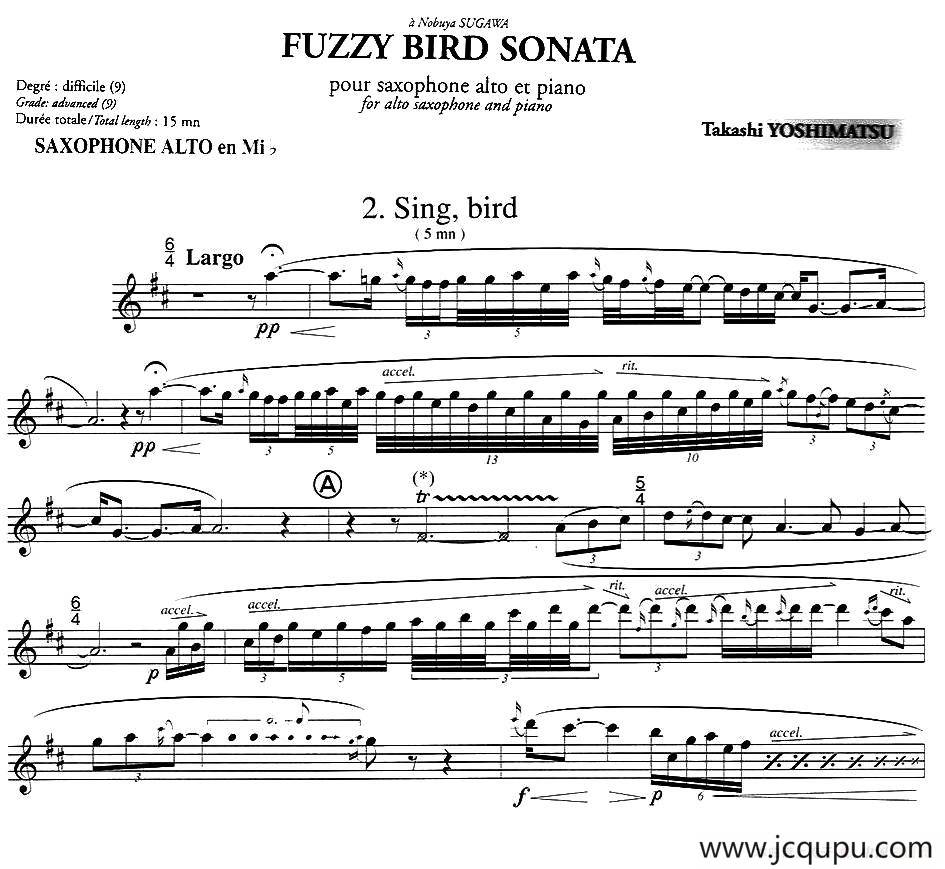 Fuzzy Bird Sonata（绒毛鸟奏鸣曲）（2、Sing Bird）简谱