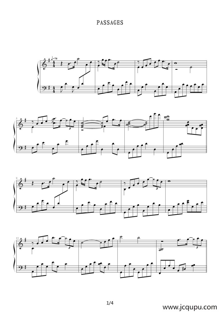 Passages简谱