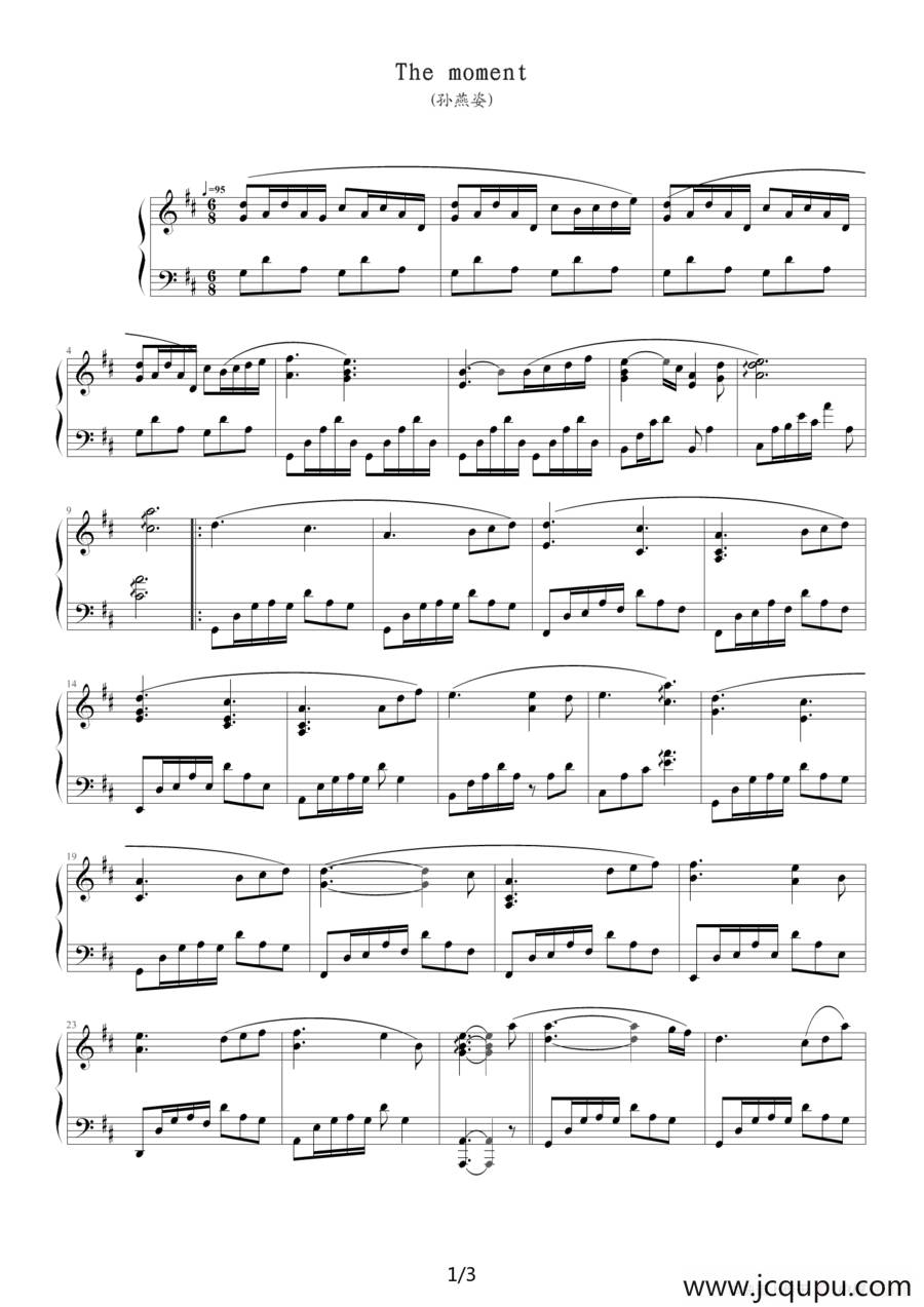 The moment简谱