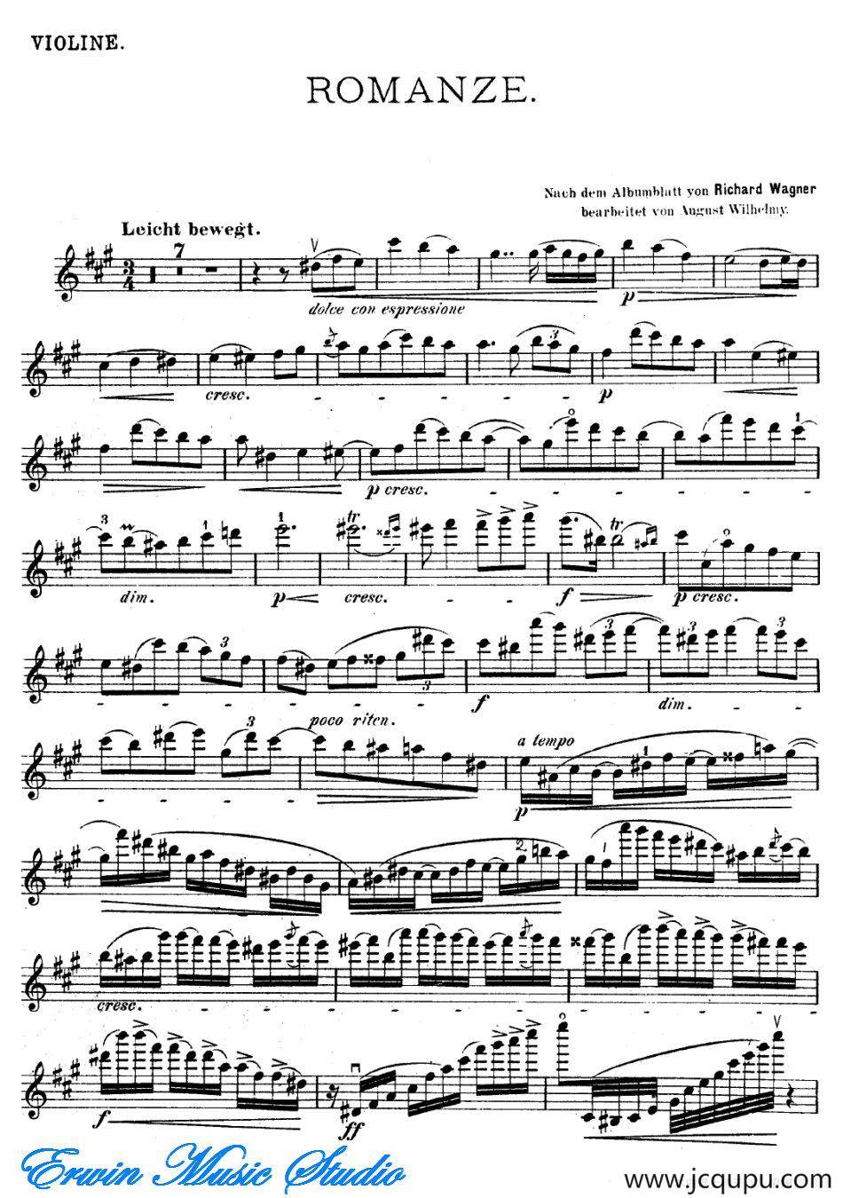 ROMANZE（浪漫曲）（选自《公主梅特涅的专辑》）简谱