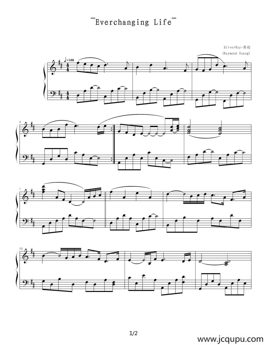 Everchanging Life简谱