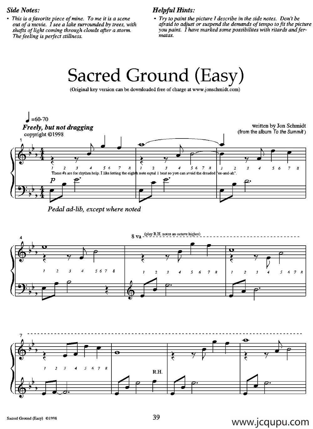 Sacred Ground（Easy）简谱