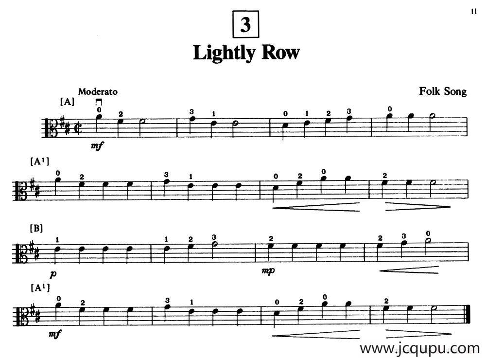 Lightiy Row（中提琴）简谱