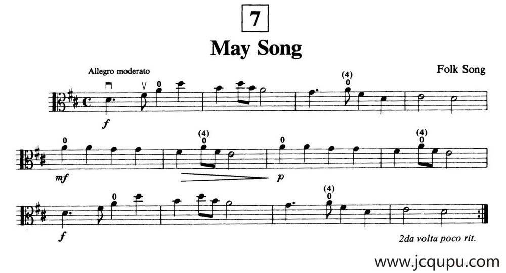 may Song（中提琴）简谱