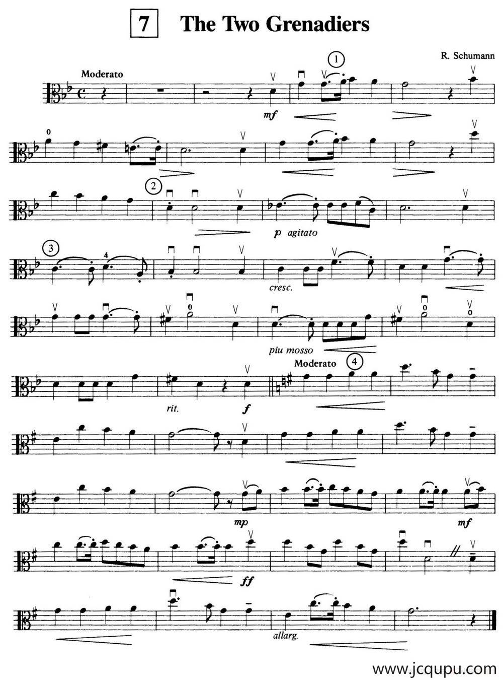 The Two Grenadiers（中提琴）简谱