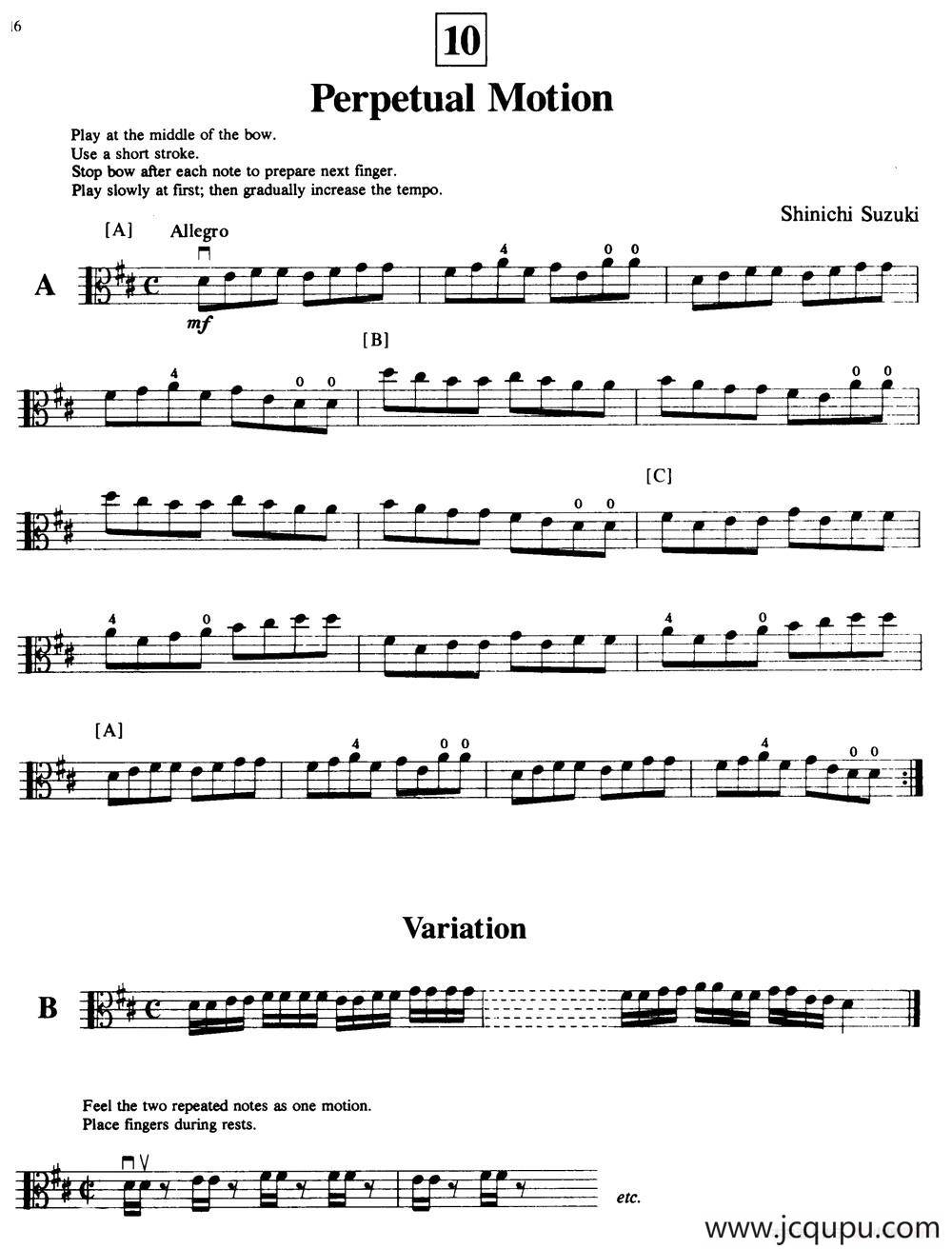 Perpetual Motion（中提琴）简谱