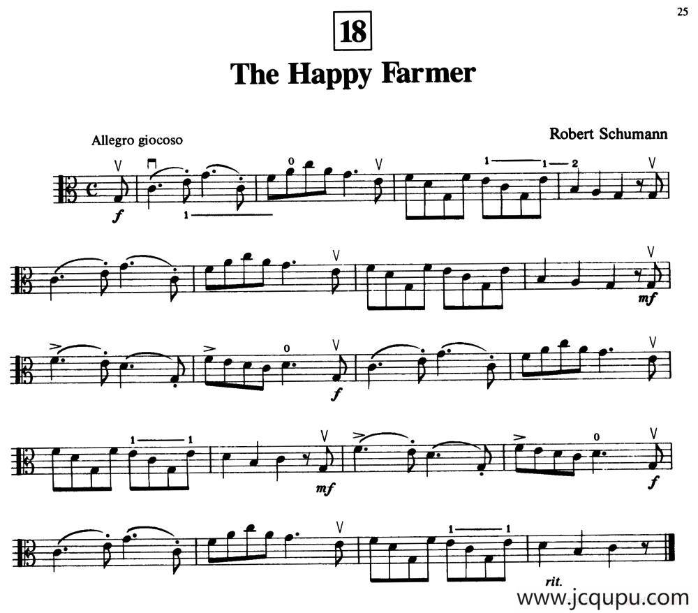 The Happy Farmer（中提琴）简谱