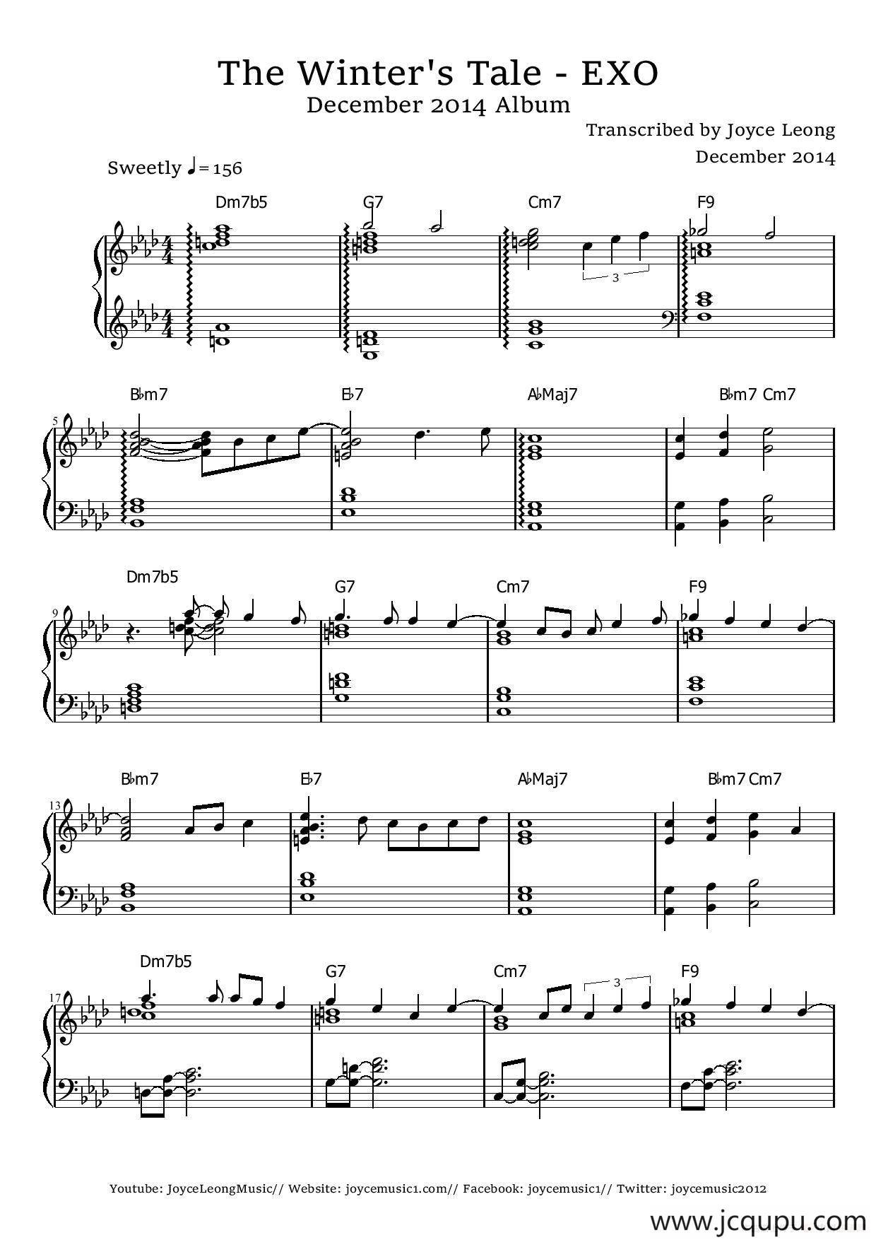 December 2014（The Winter s Tale）简谱