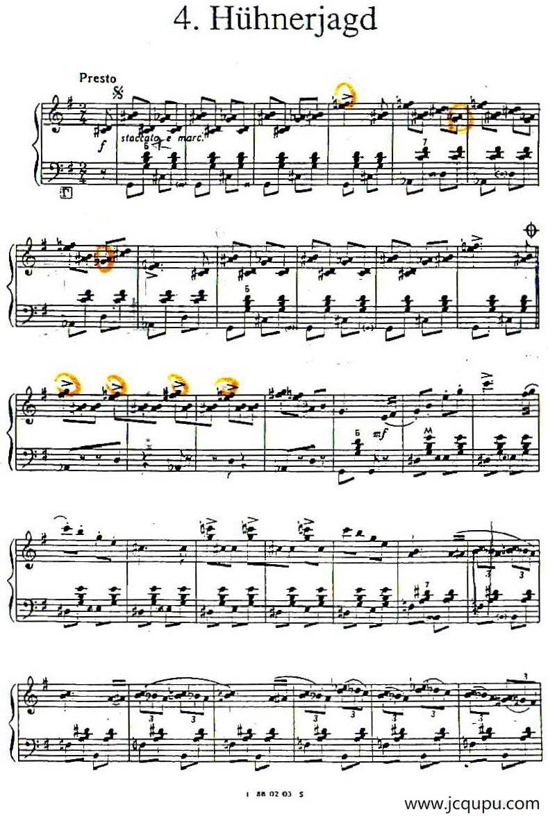 斗鸡（Hühnerjagd）简谱