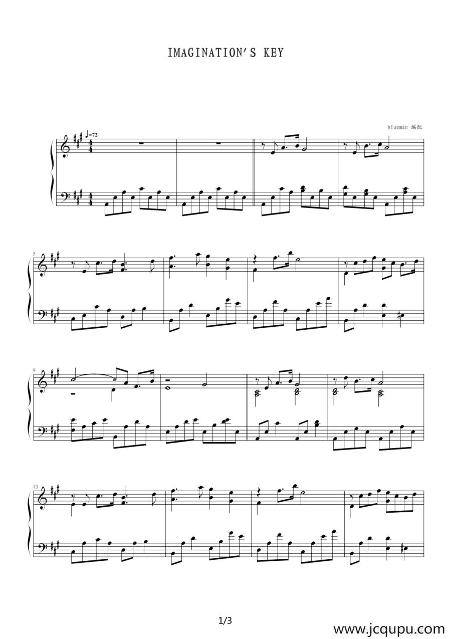 Imagination's Key简谱