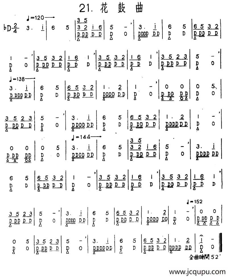 花鼓曲（河北定州民间吹奏乐）简谱