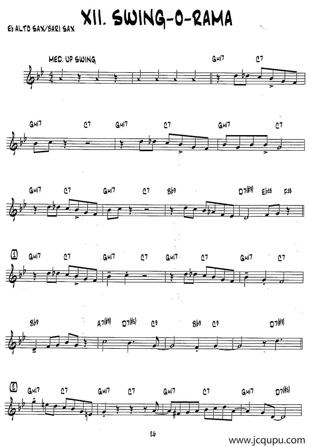 SWING-O-RAMA（15首爵士练习曲之12）简谱