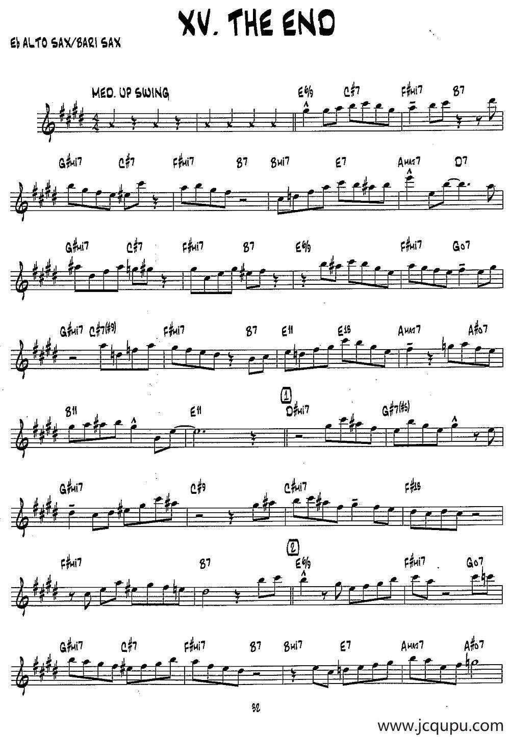 THE END（15首爵士练习曲之15）简谱