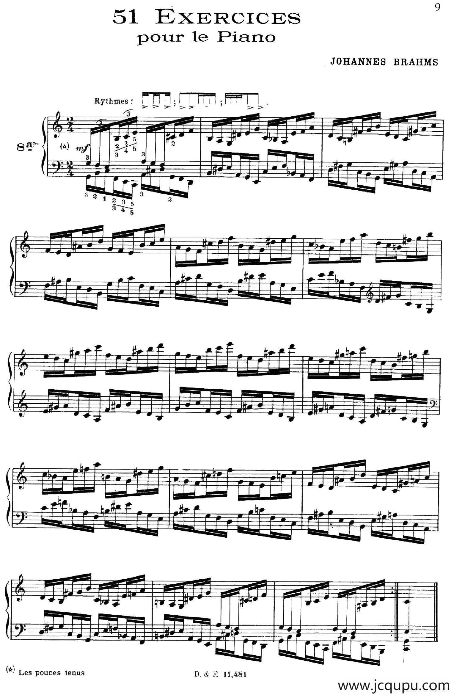 51 Exercises, WoO 6（51首钢琴练习 8—12）简谱