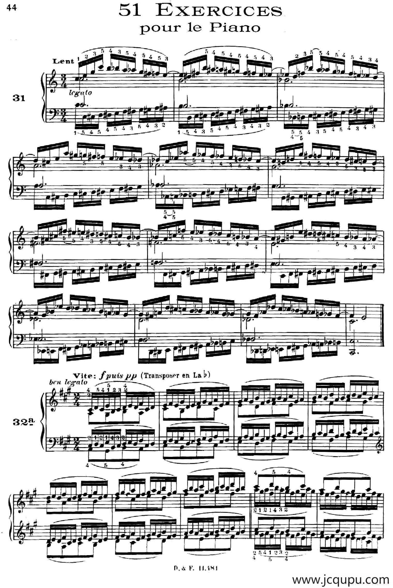 51 Exercises, WoO 6（51首钢琴练习 31—37）简谱