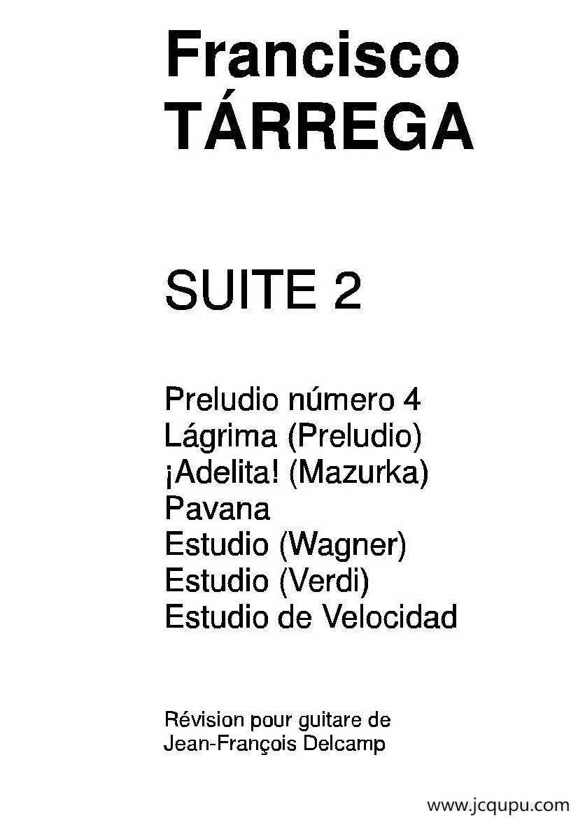 《塔雷加作品全集》第2部分（古典吉他）简谱