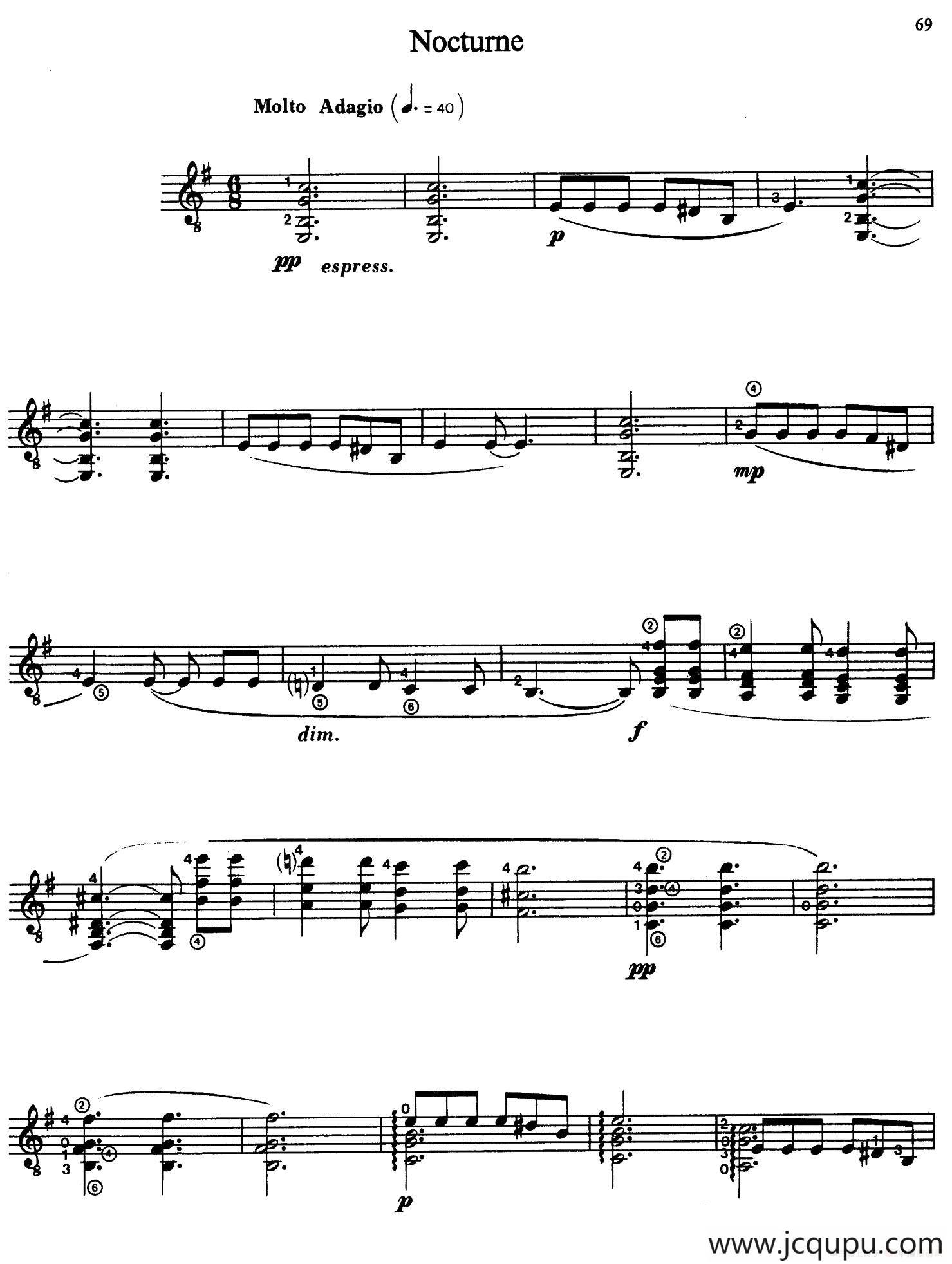 Joaquin Rodrigo Music for Guitar（罗德里戈吉他音乐P69-79（古典吉他）简谱