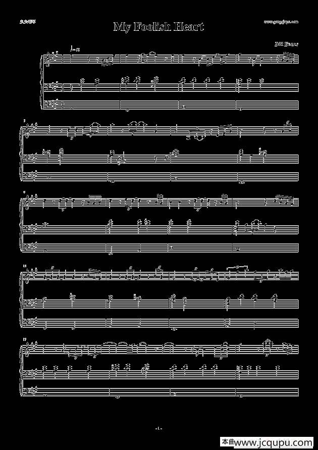 My Foolish Heart 简谱