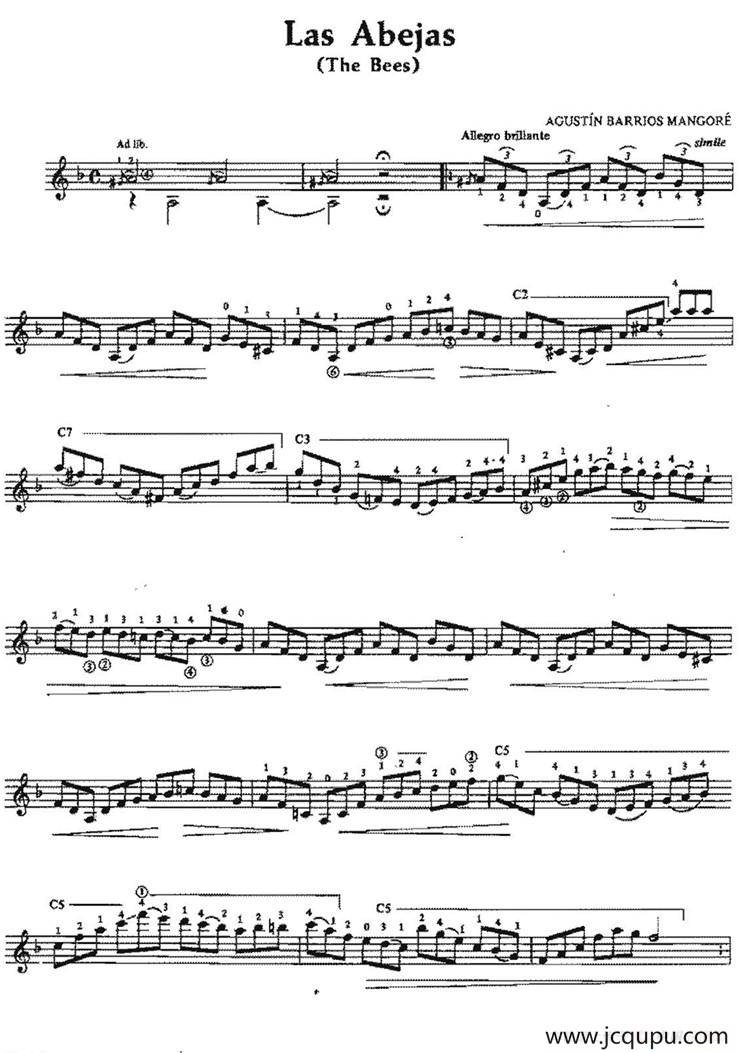 Las Abejas（古典吉他）简谱