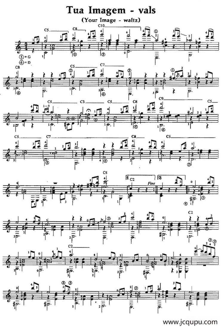 Tua Imagem-vals（古典吉他）简谱
