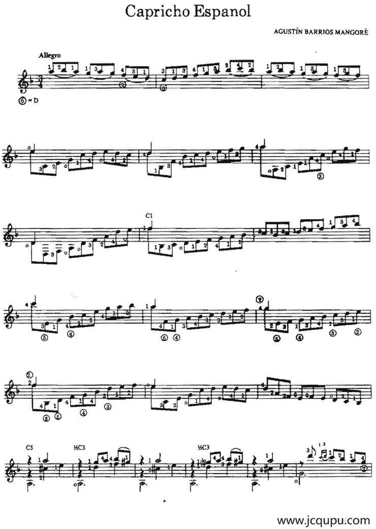 Capricho Espanol（古典吉他）简谱