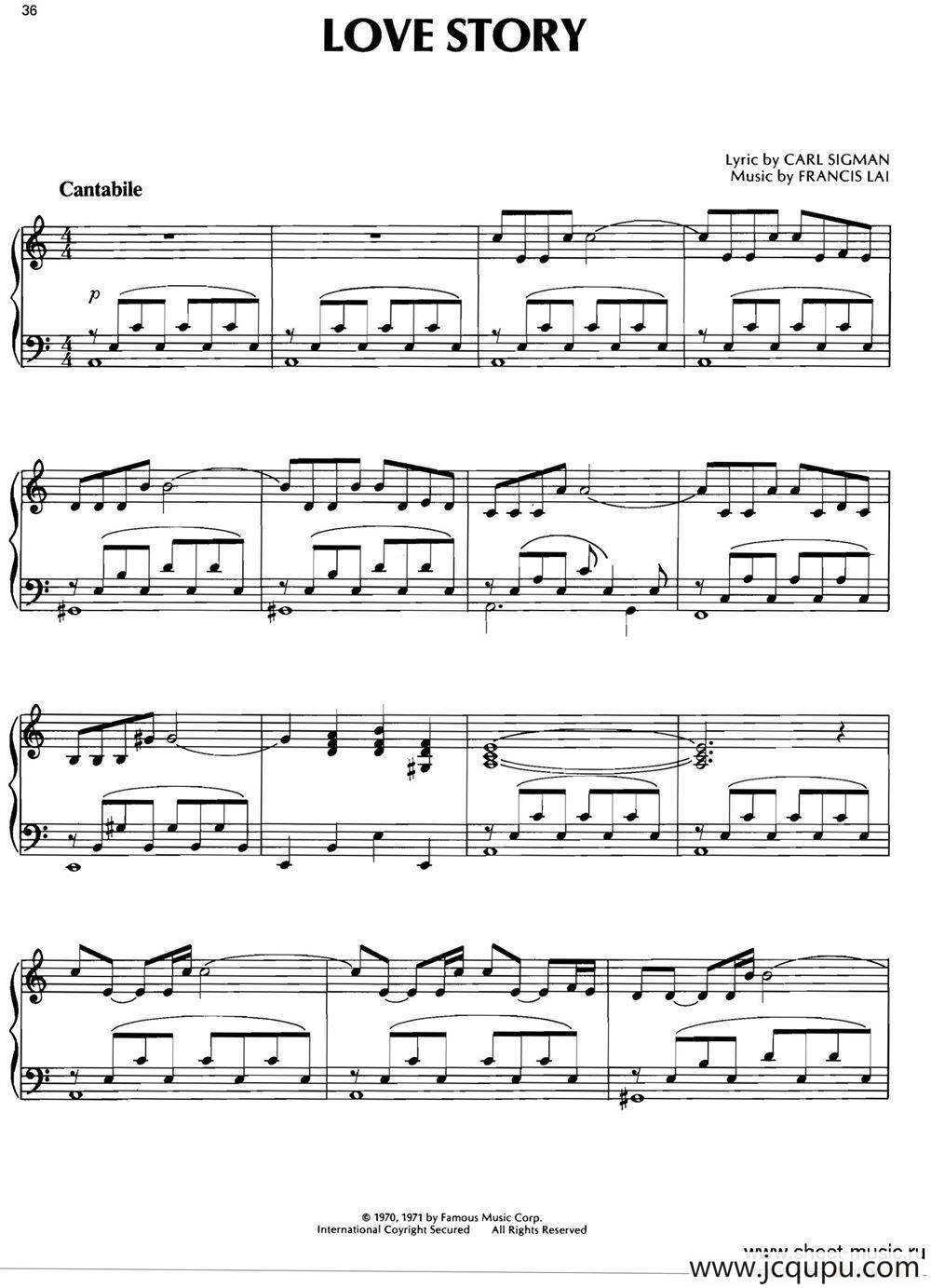LOVE STORY简谱