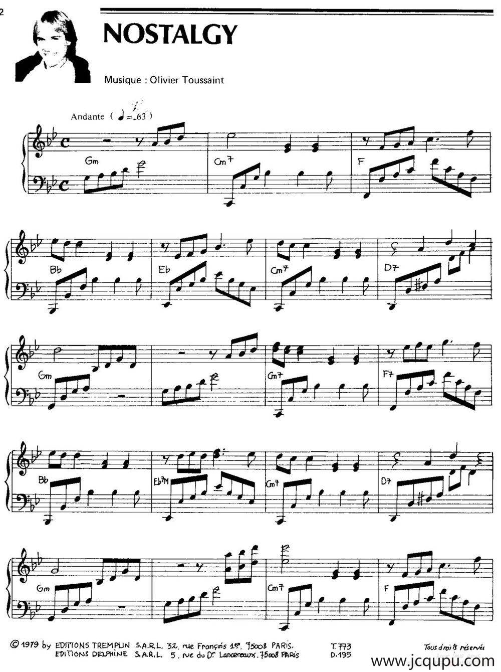 NOSTALGY简谱