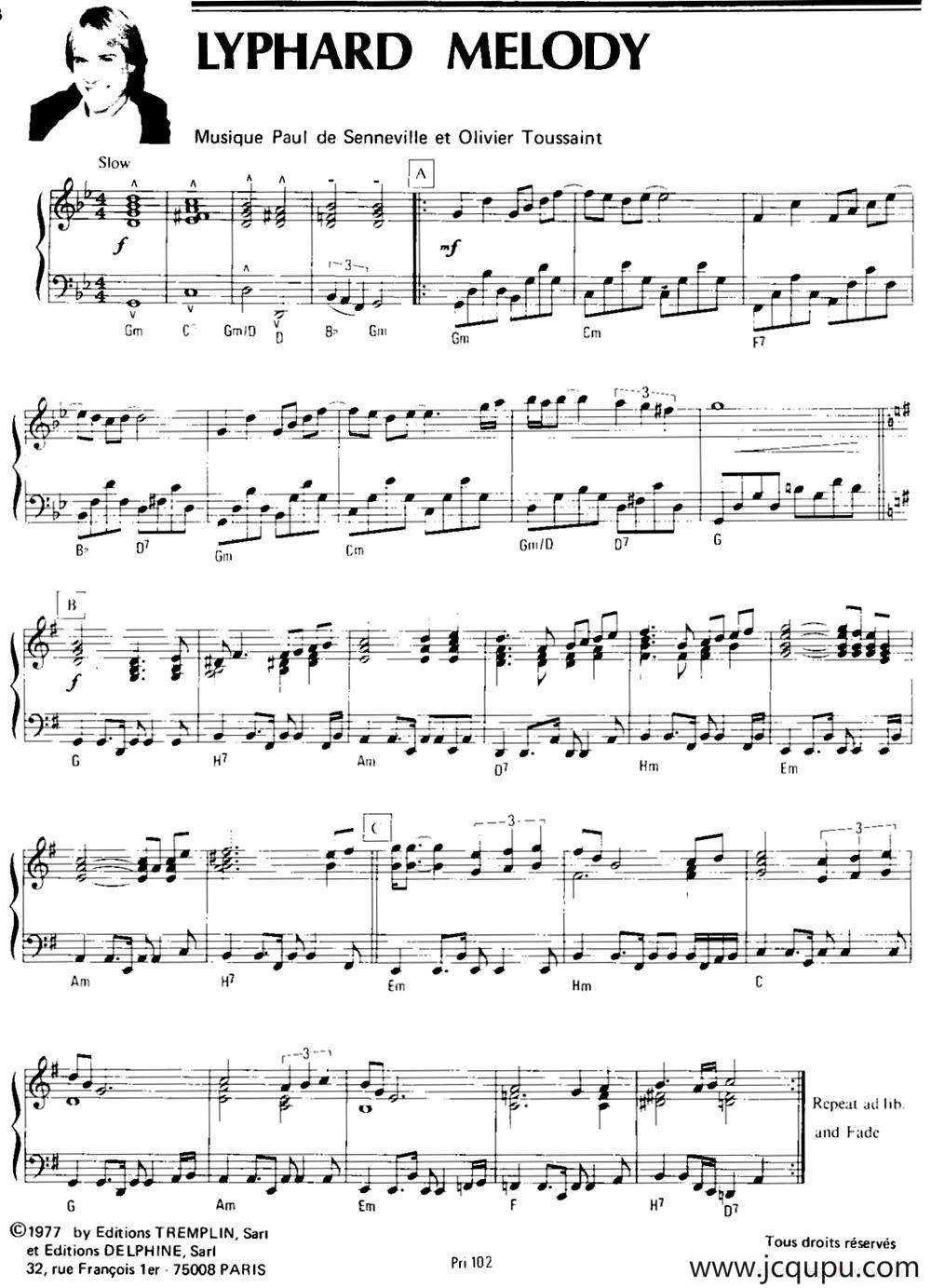 LYPHARD MELODY简谱