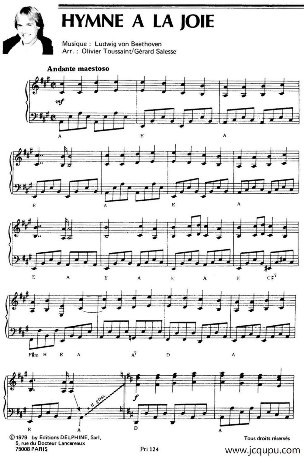 HYMNE A LA JOIE简谱