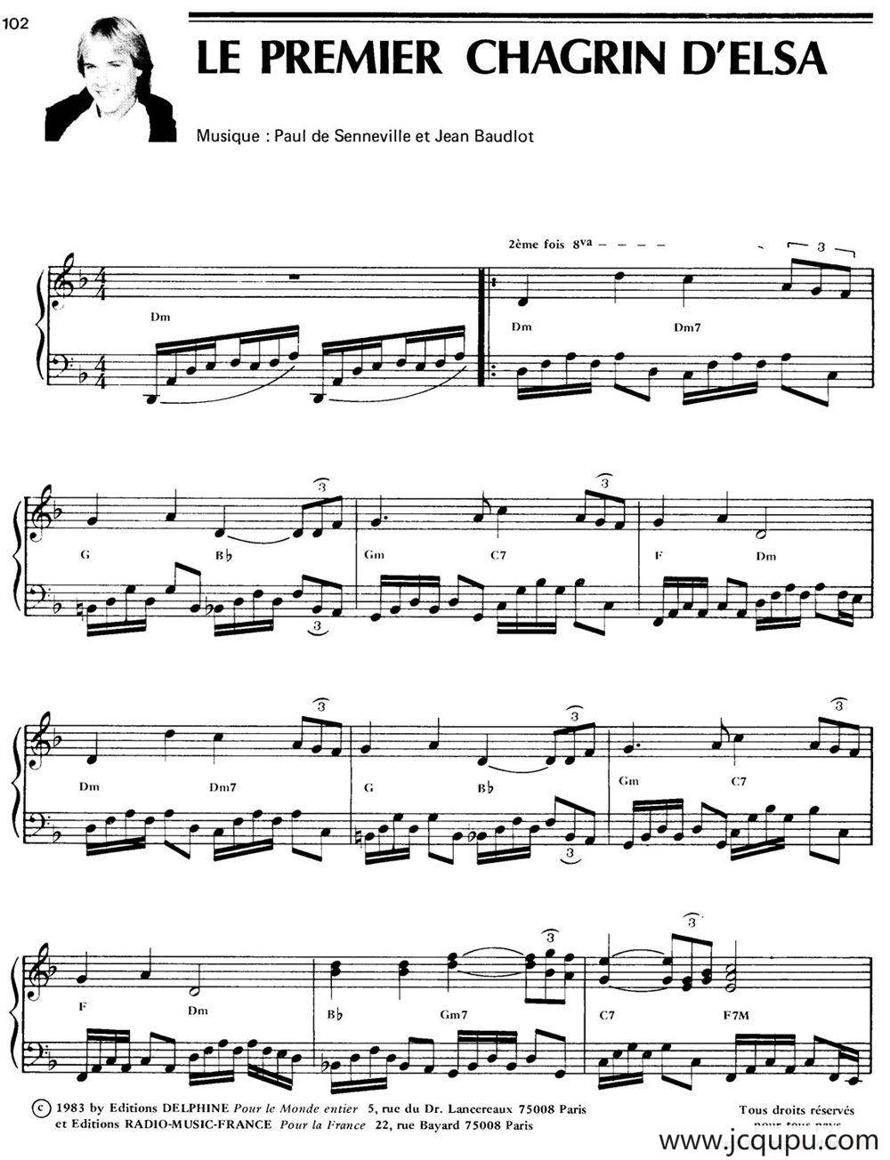 LE PREMIER CHAGRIN D'ELSA简谱