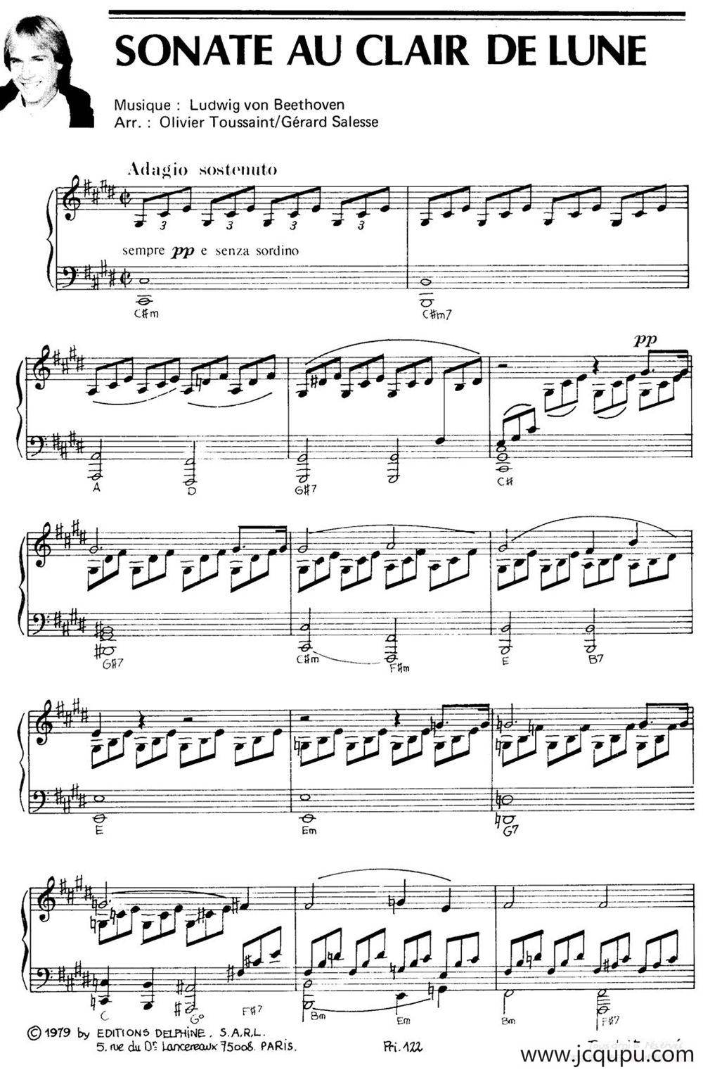 SONATE AU CLAIR DE LUNE简谱