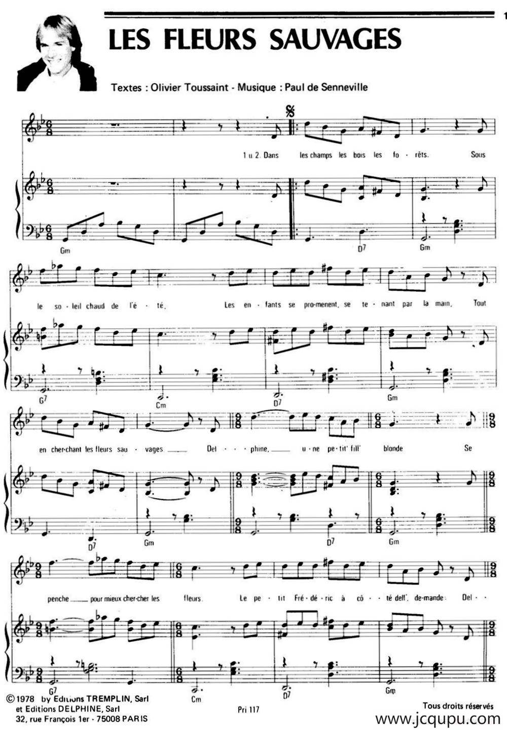 LES FLEURS SAUVAGES简谱