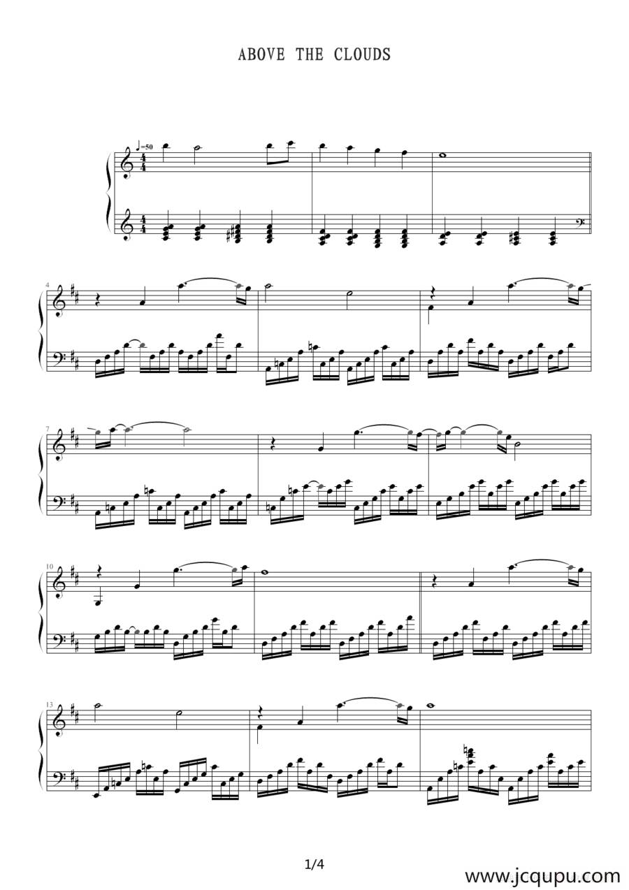 Above the Clouds简谱