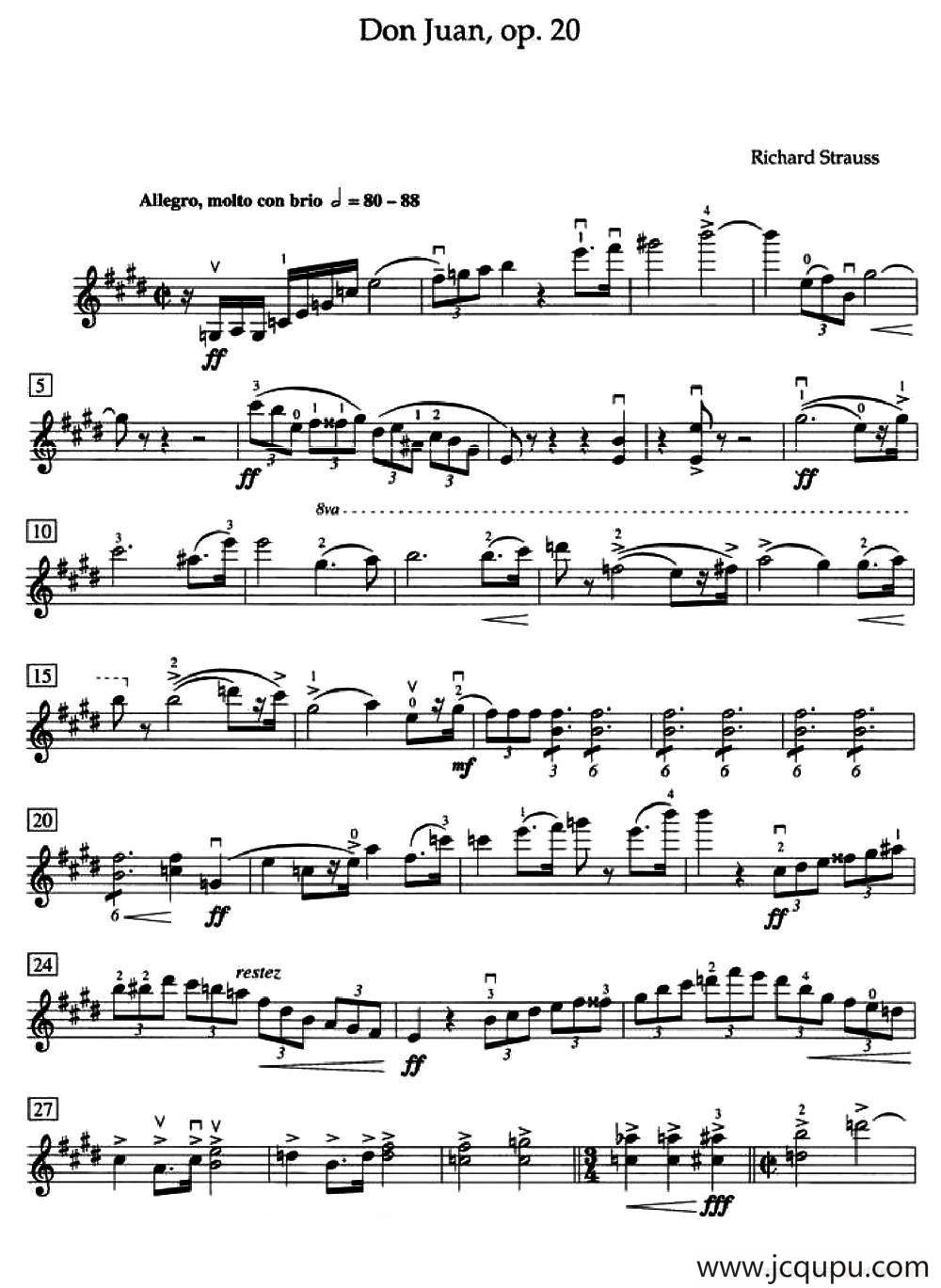 Don Juan Op.20（管弦乐选录·ARCT级）简谱