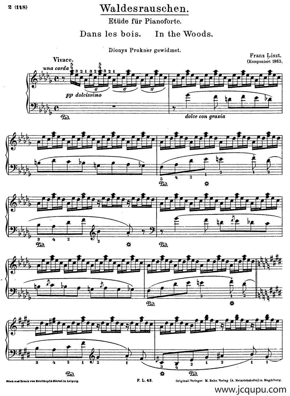 李斯特音乐会练习曲 S145（2 S145 侏儒舞 Gnomenreigen）简谱