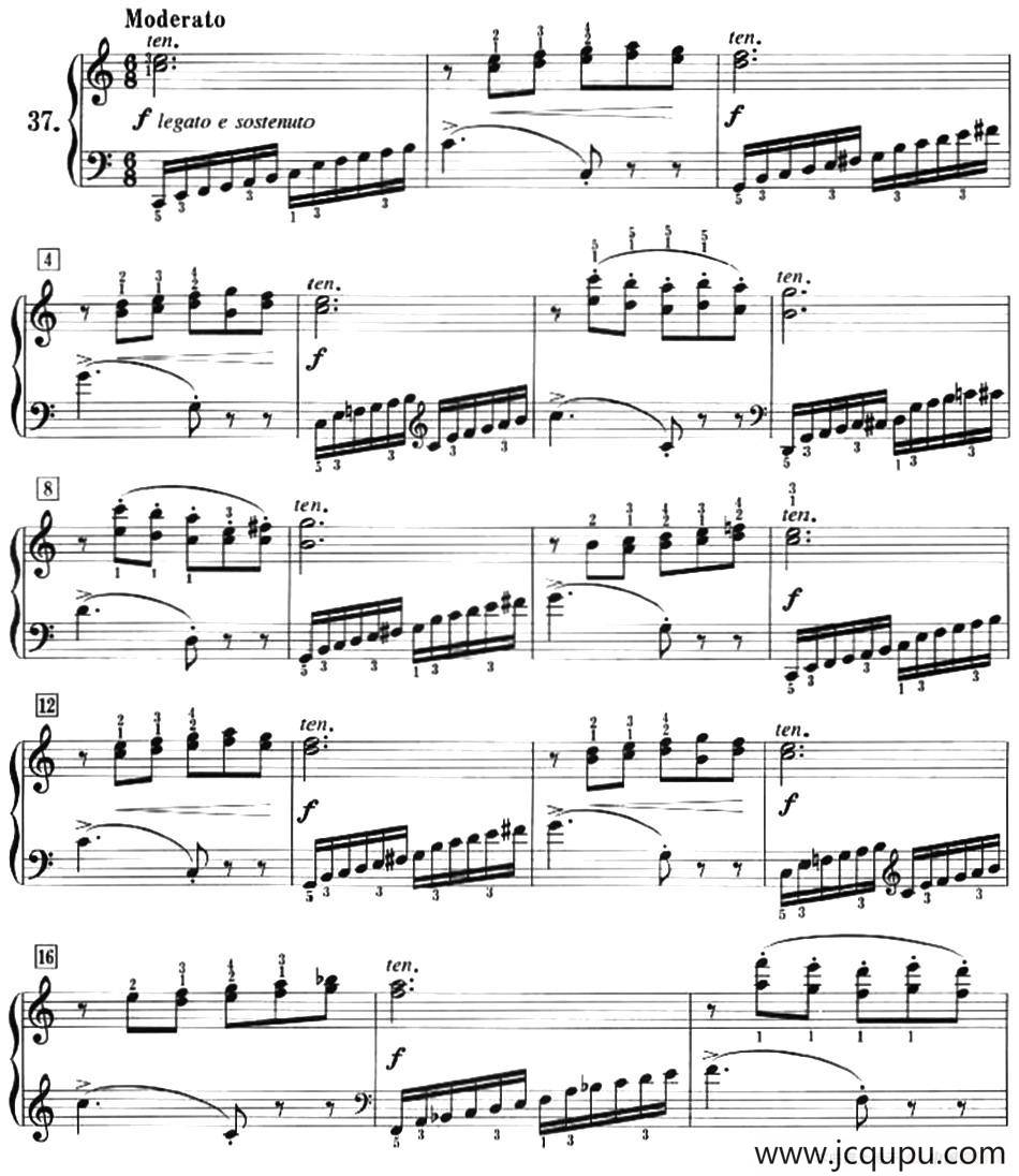 50首莱蒙钢琴练习曲 作品37（NO.37）简谱