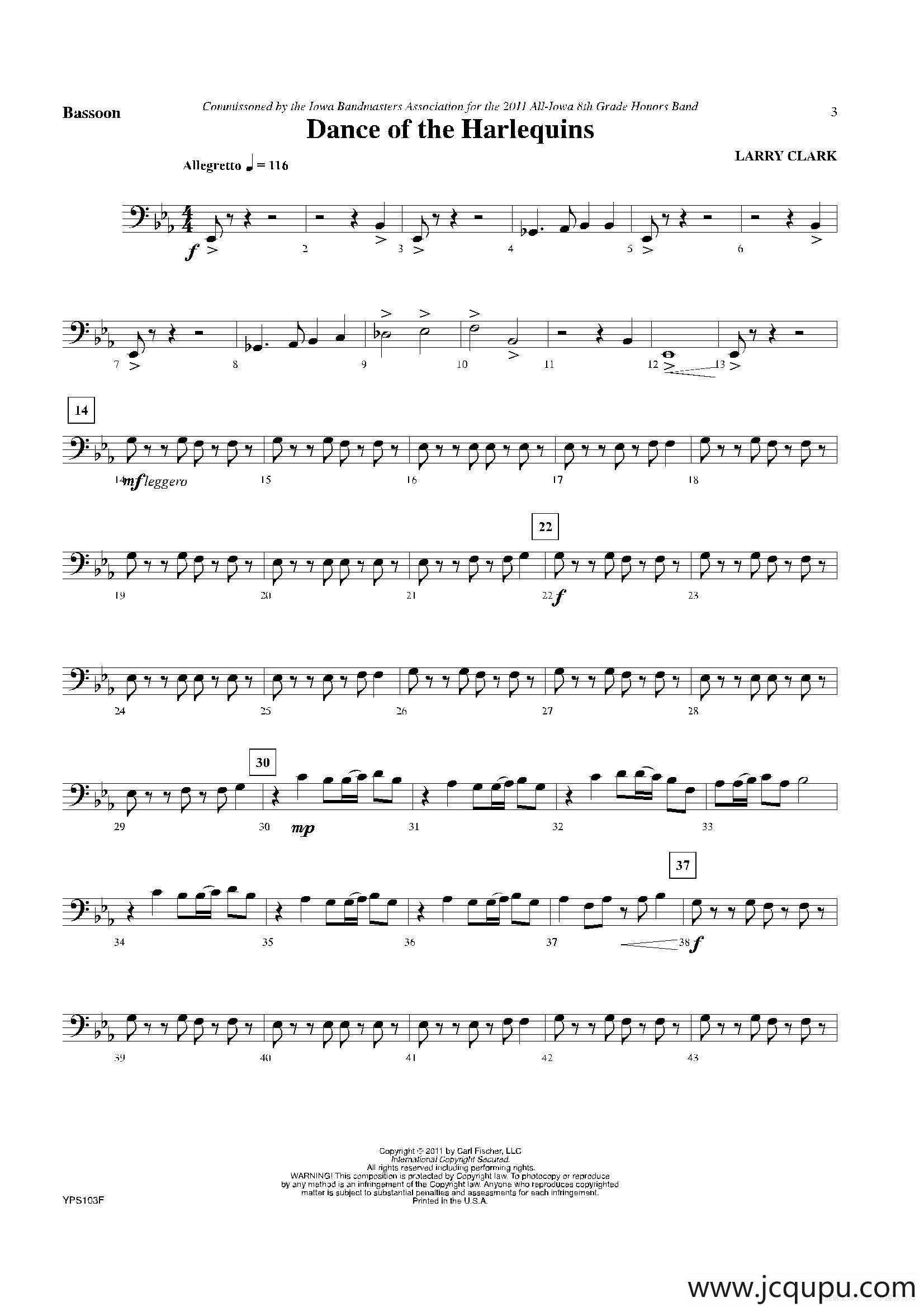 Dance of Harlequins（大管分谱）简谱