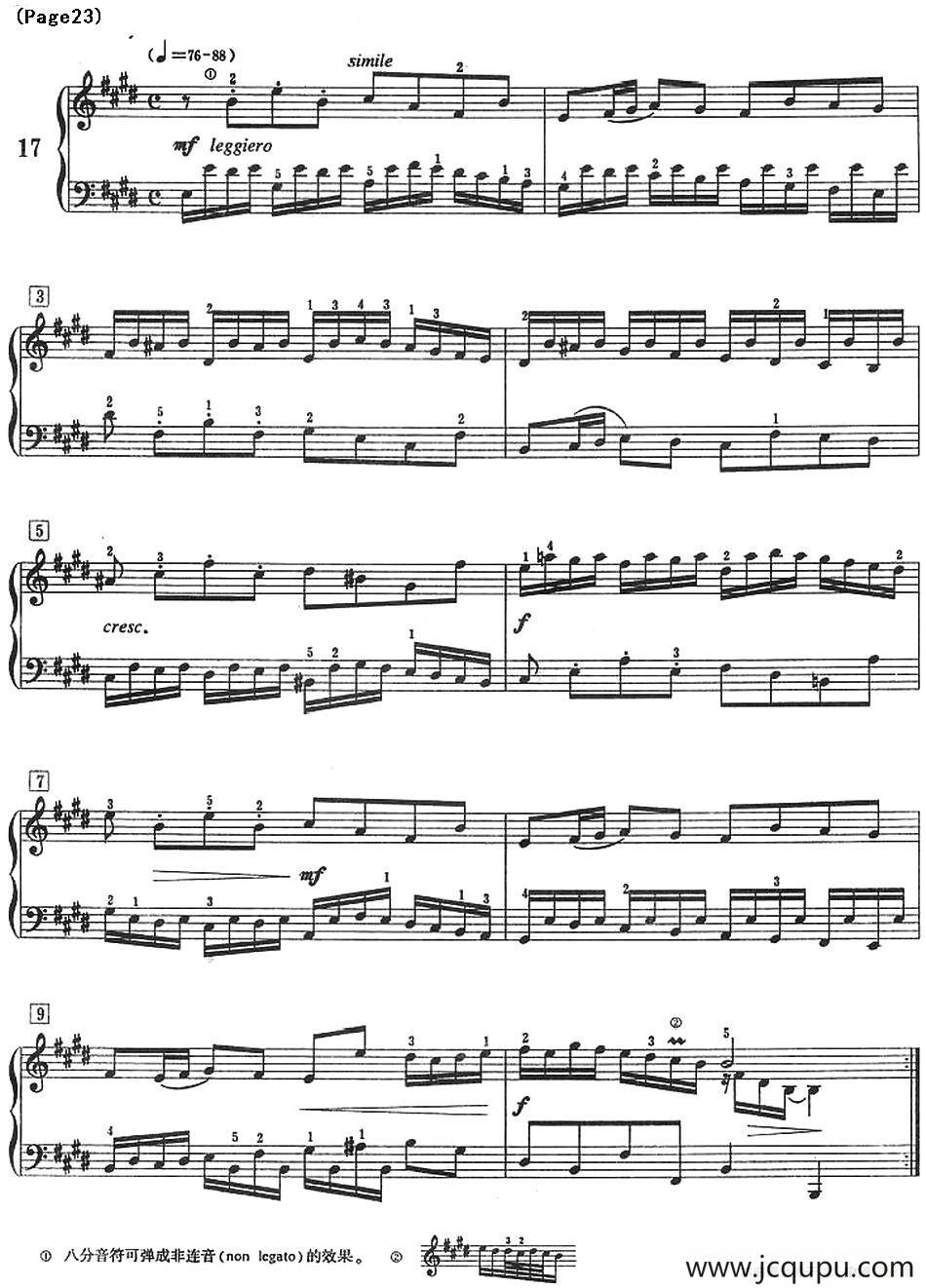 巴赫小前奏曲（NO.17-NO.18）简谱