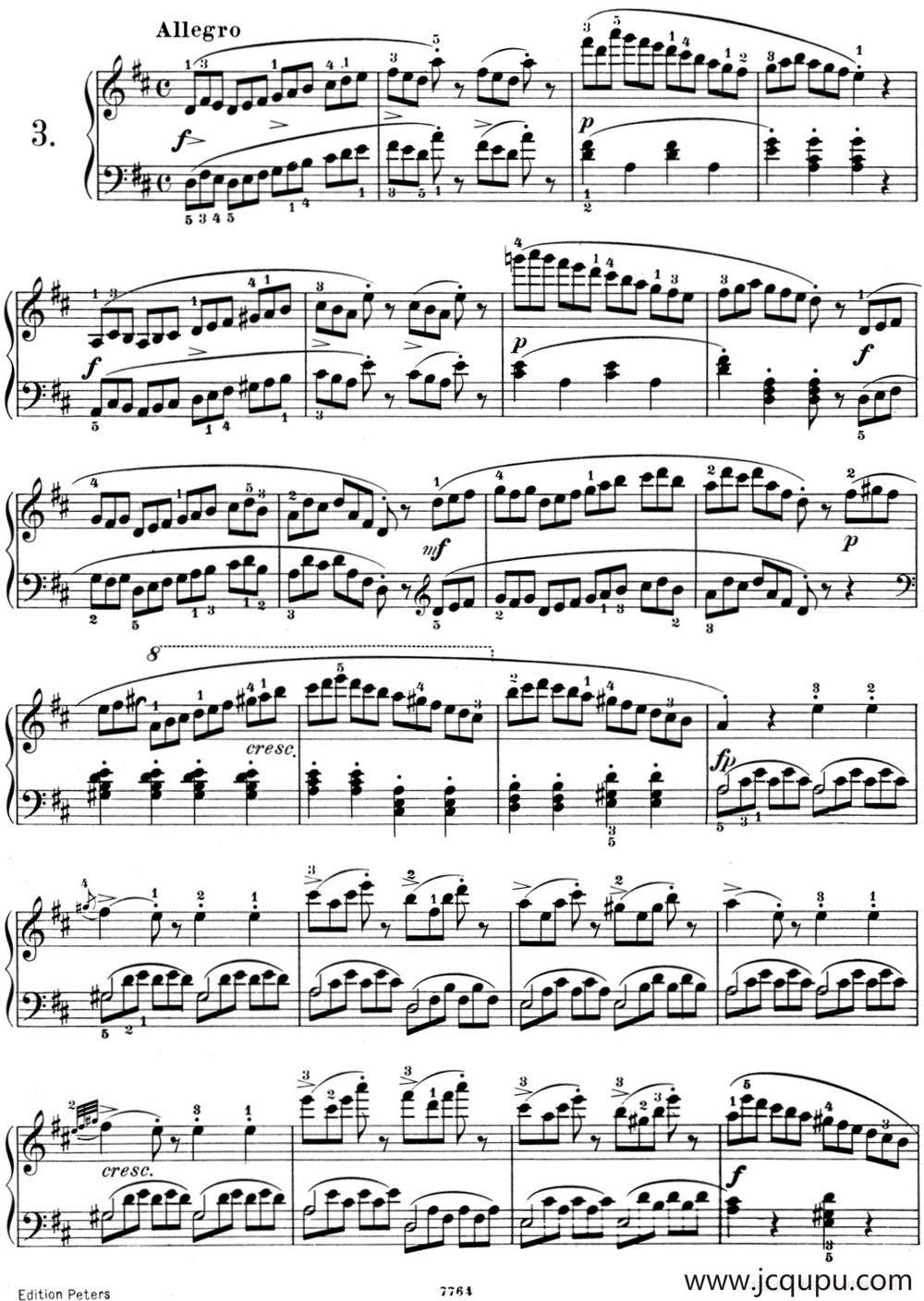 25首车尔尼Op.748练习曲（NO.3）简谱