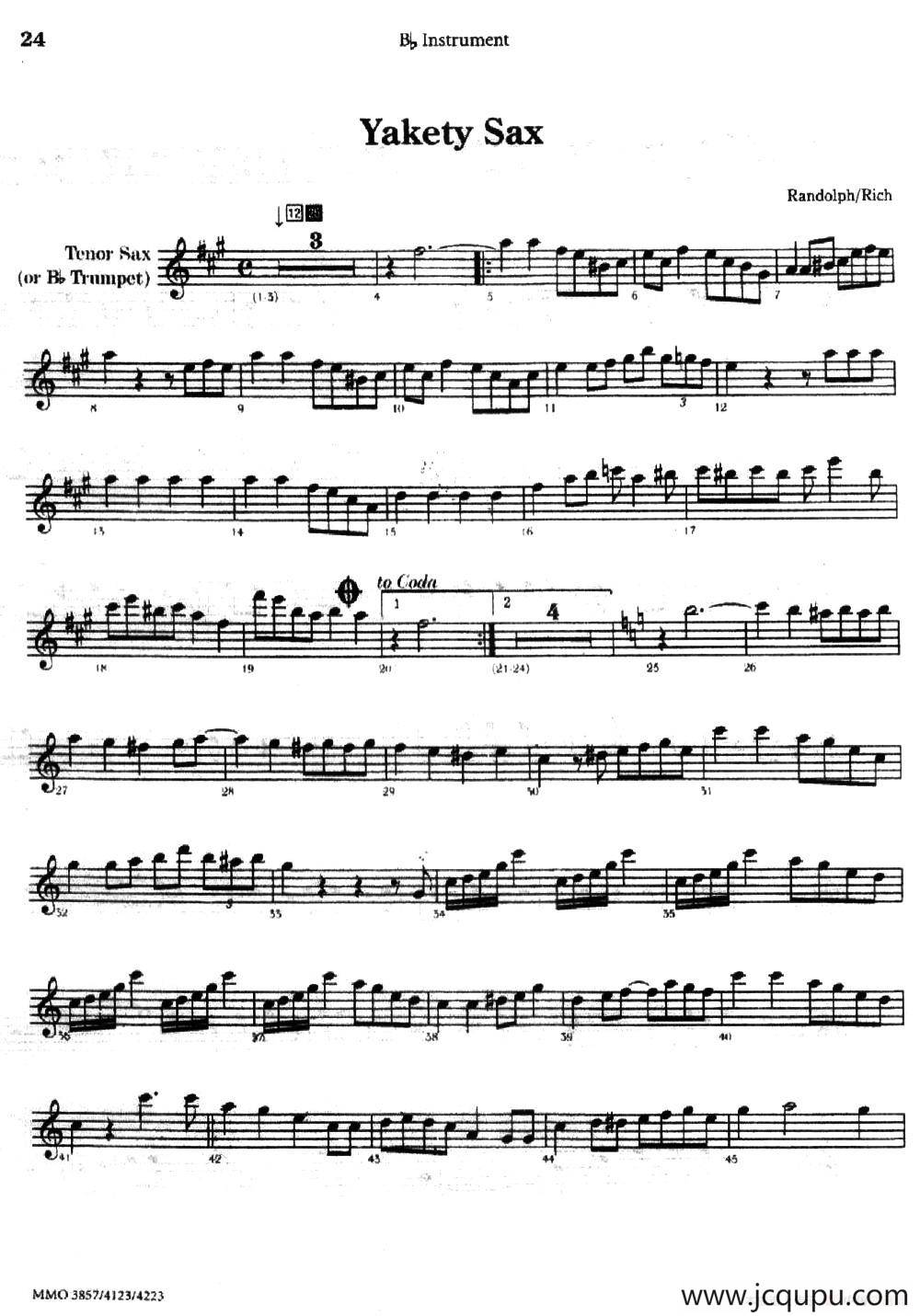 Yakety Sax简谱