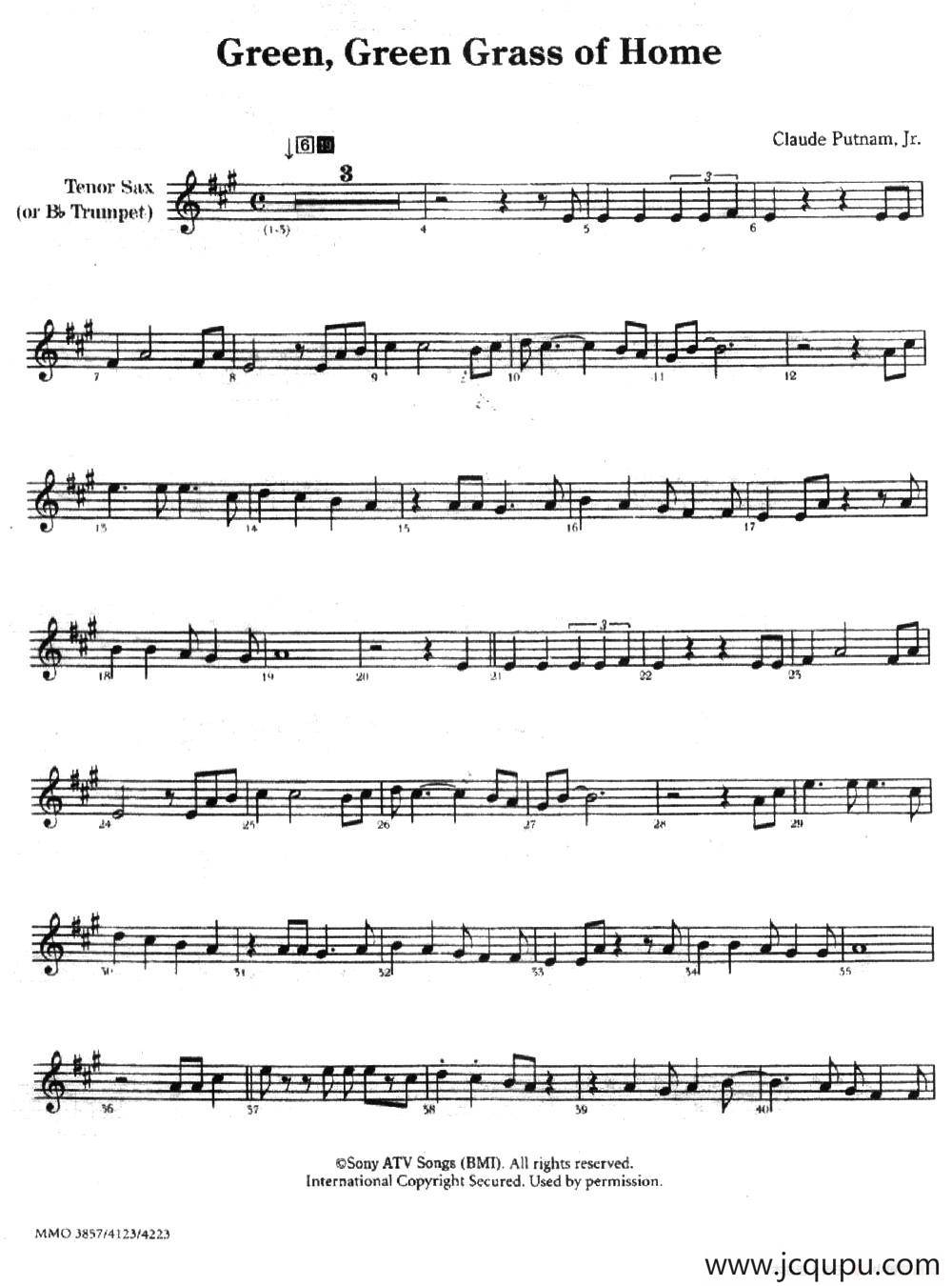 Green,green grass of Home简谱