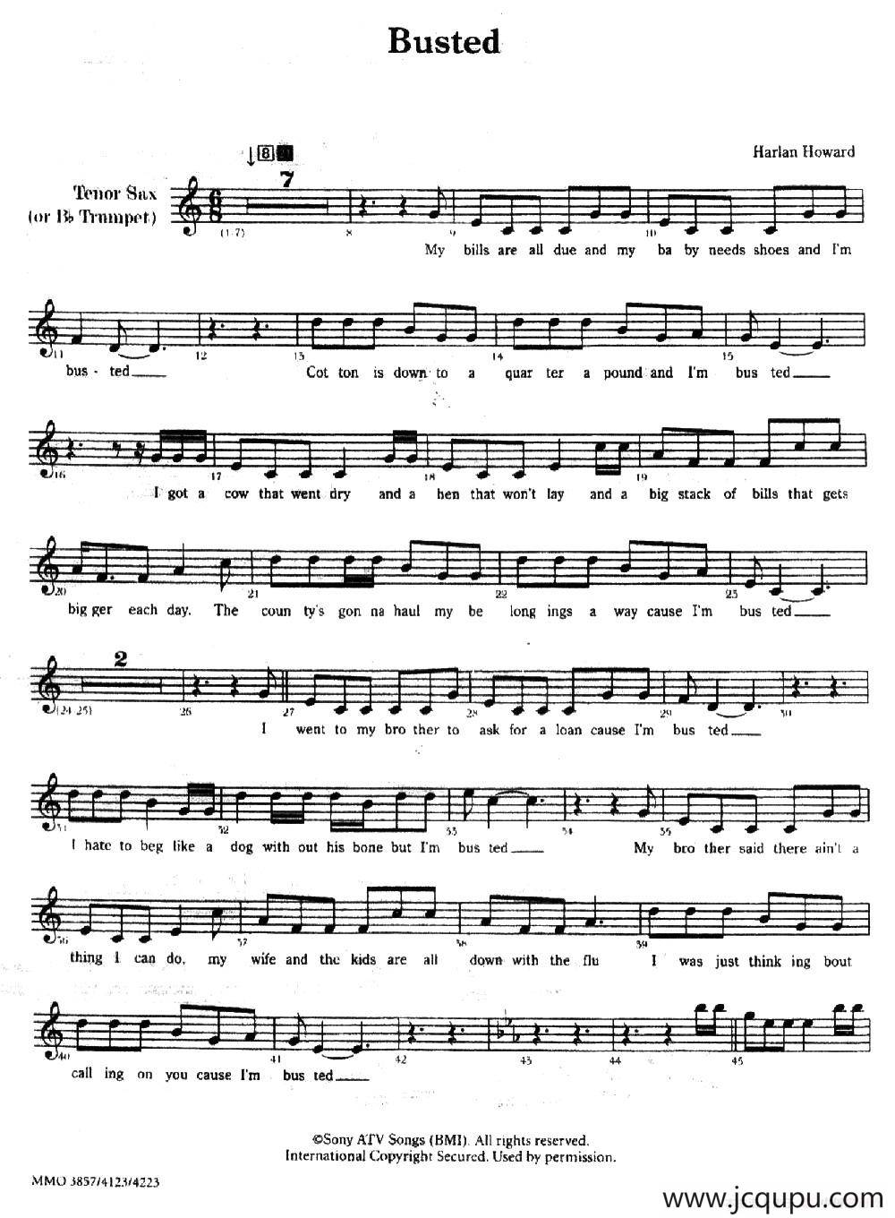 Busted简谱