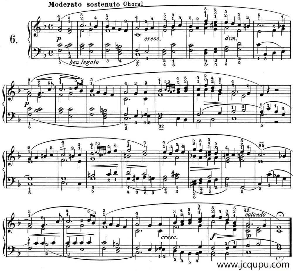 25首车尔尼Op.748练习曲（NO.6）简谱