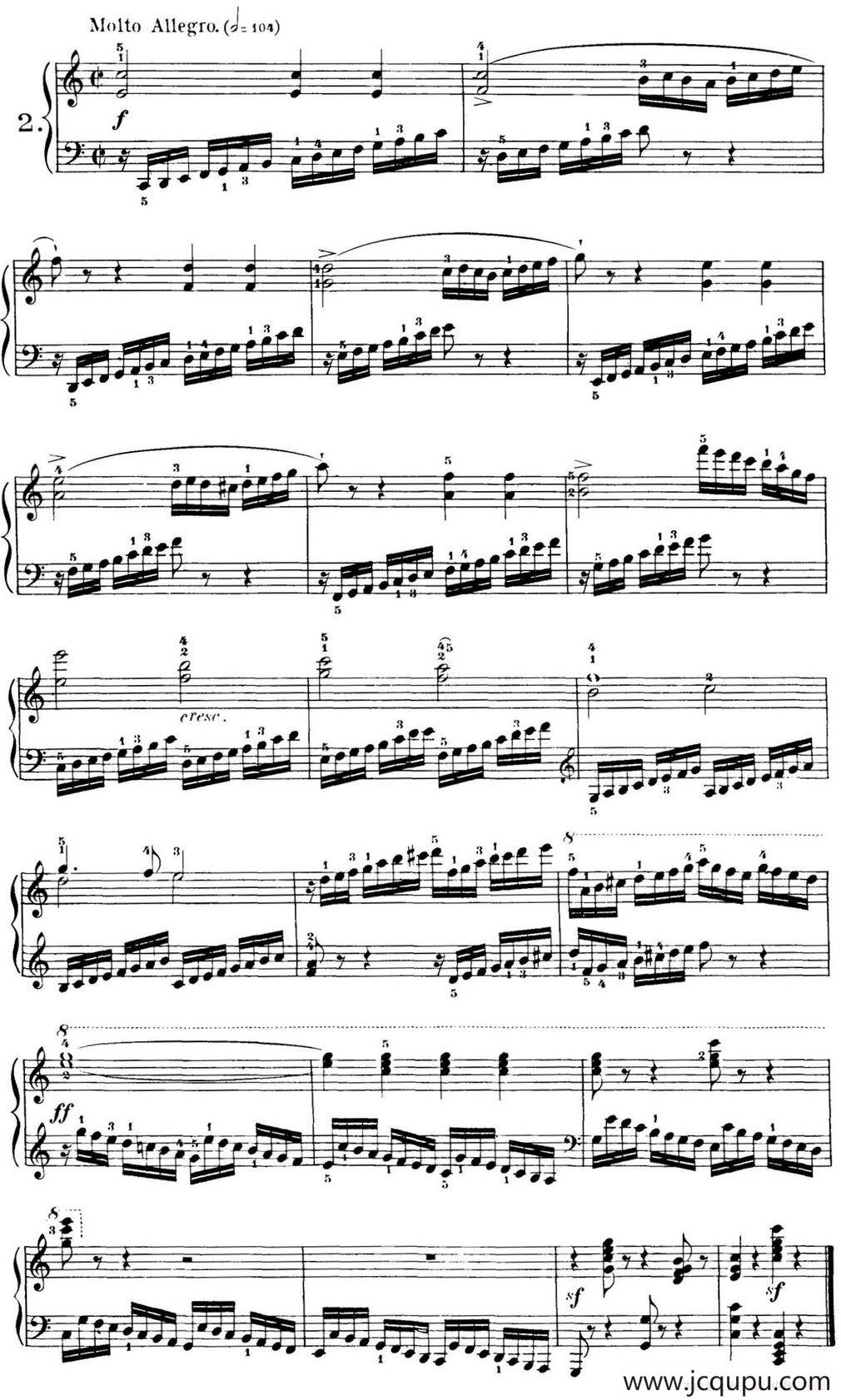 40首车尔尼Op.299钢琴快速练习曲（NO.2）简谱